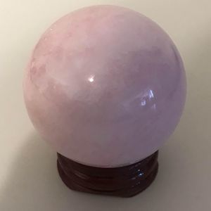 Pink Opal crystal gemstone sphere